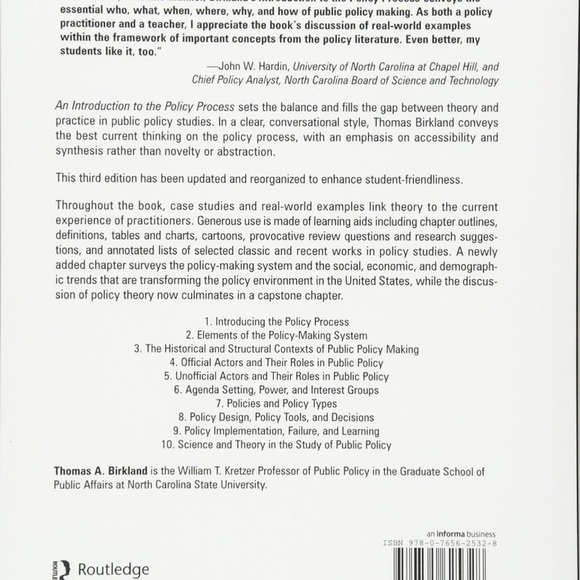 An Introduction to the Policy Process:Theories, Concepts, and Policy Making, 3rd - Picture 2 of 3